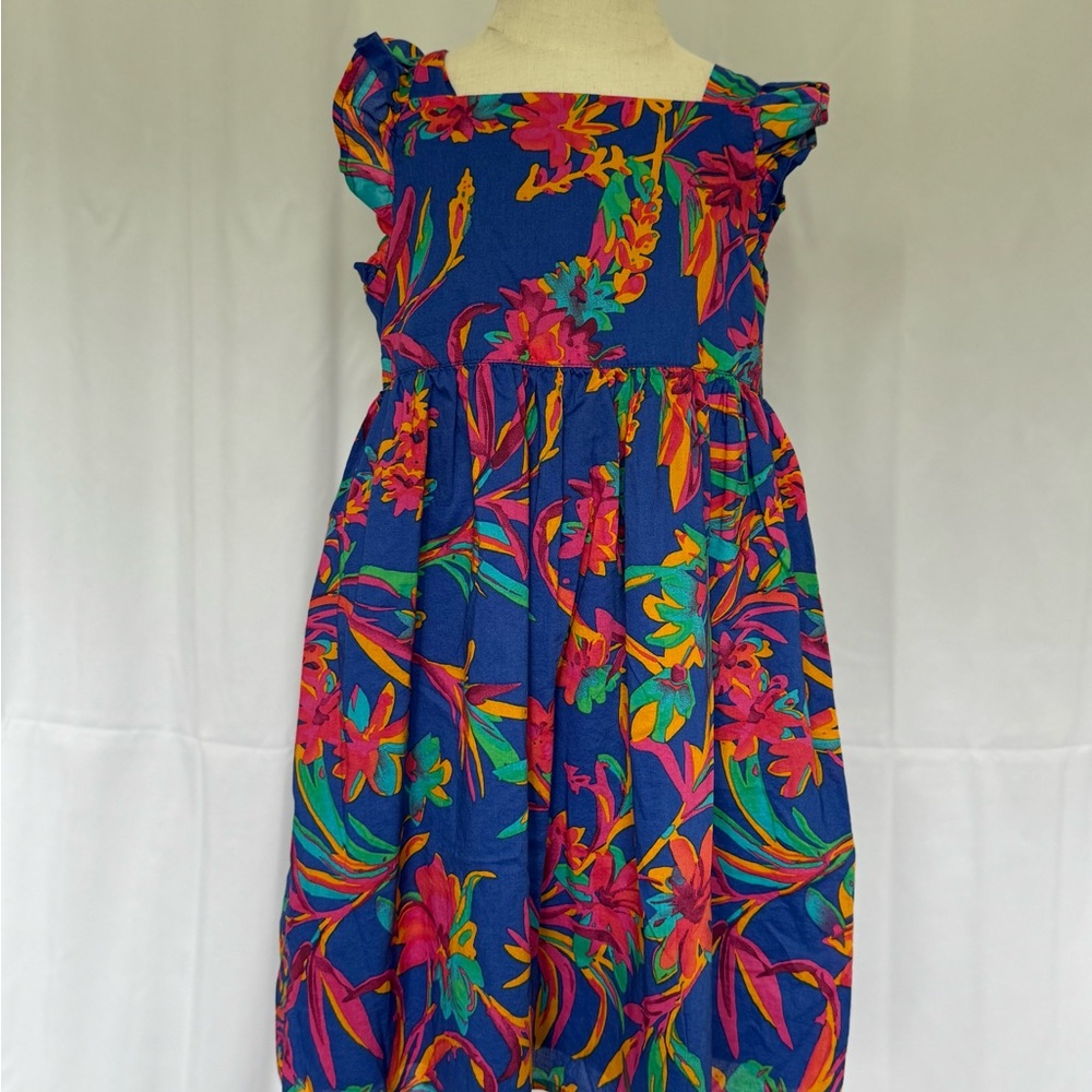 Crewcuts Blue Pink Sundress Sleeveless Resort Wear